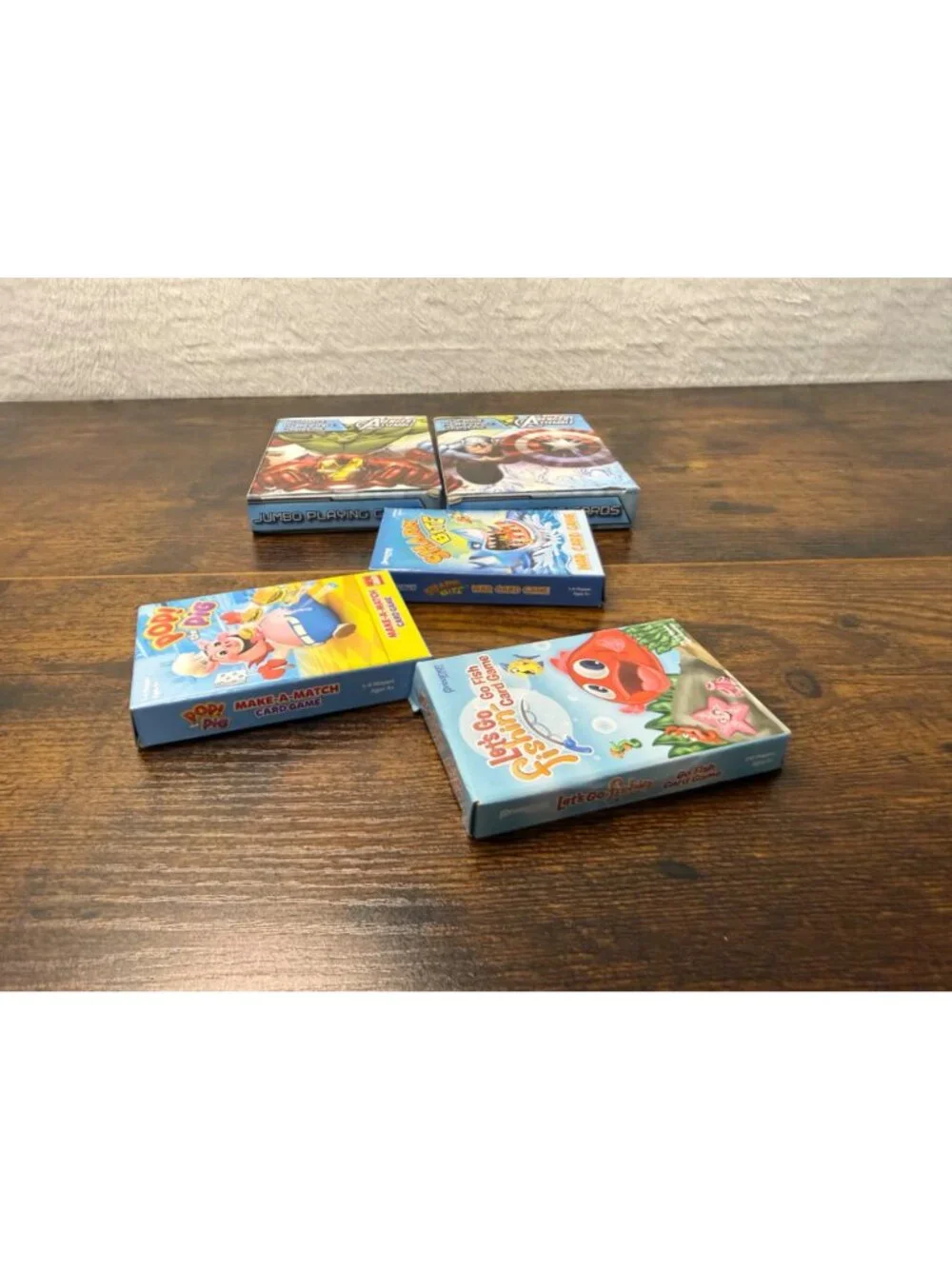 Card Game Set Avengers Jumbo Playing Cards Lets Go Fishin Pop The Pig Shark Bite